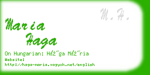 maria haga business card